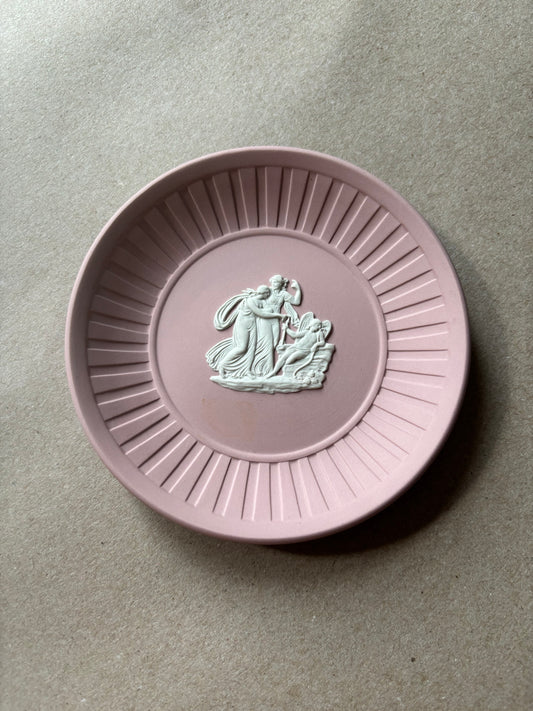 Cream pink Wedgwood 4.5” ornate dish