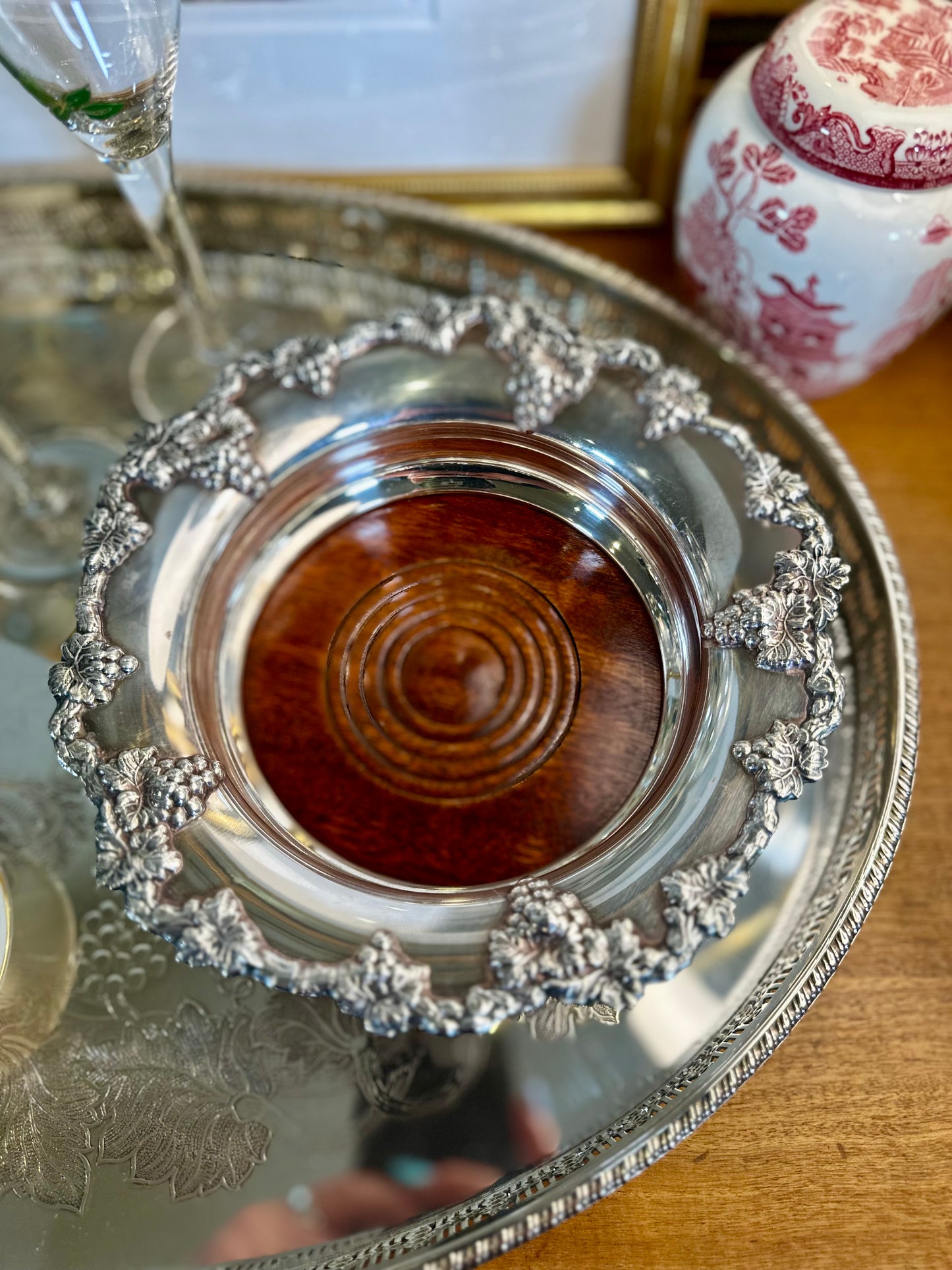 Antique English Silver Plated Magnum Champagne Coaster | Sheffield, c. 1895–1915