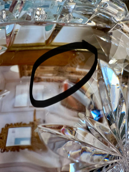 Beautiful Vintage Scalloped Edge Lismore Crystal Bowl by Waterford, 9"