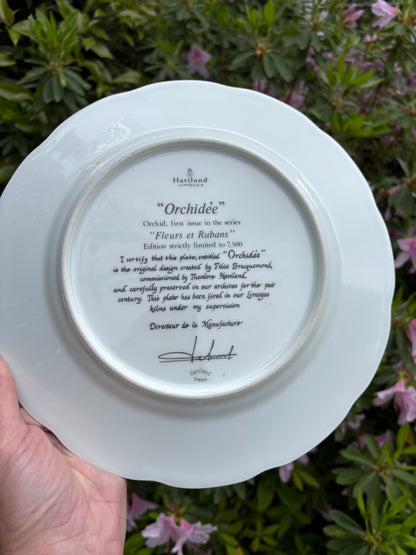 Lovely Haviland Limoges Orchid plate!