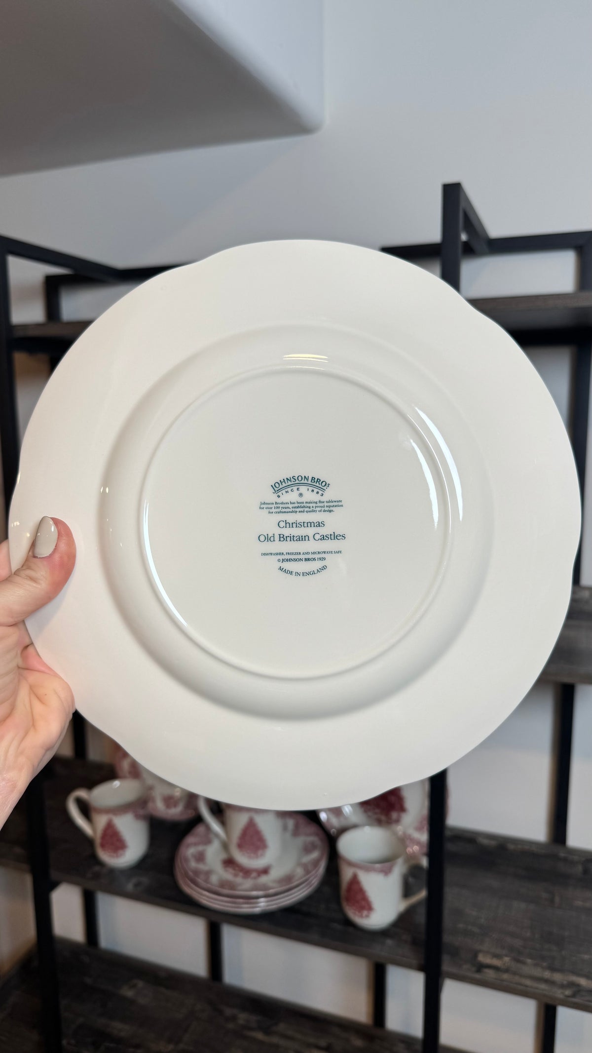 Johnson Brothers 18 Piece Set Red Christmas Tree Dinnerware