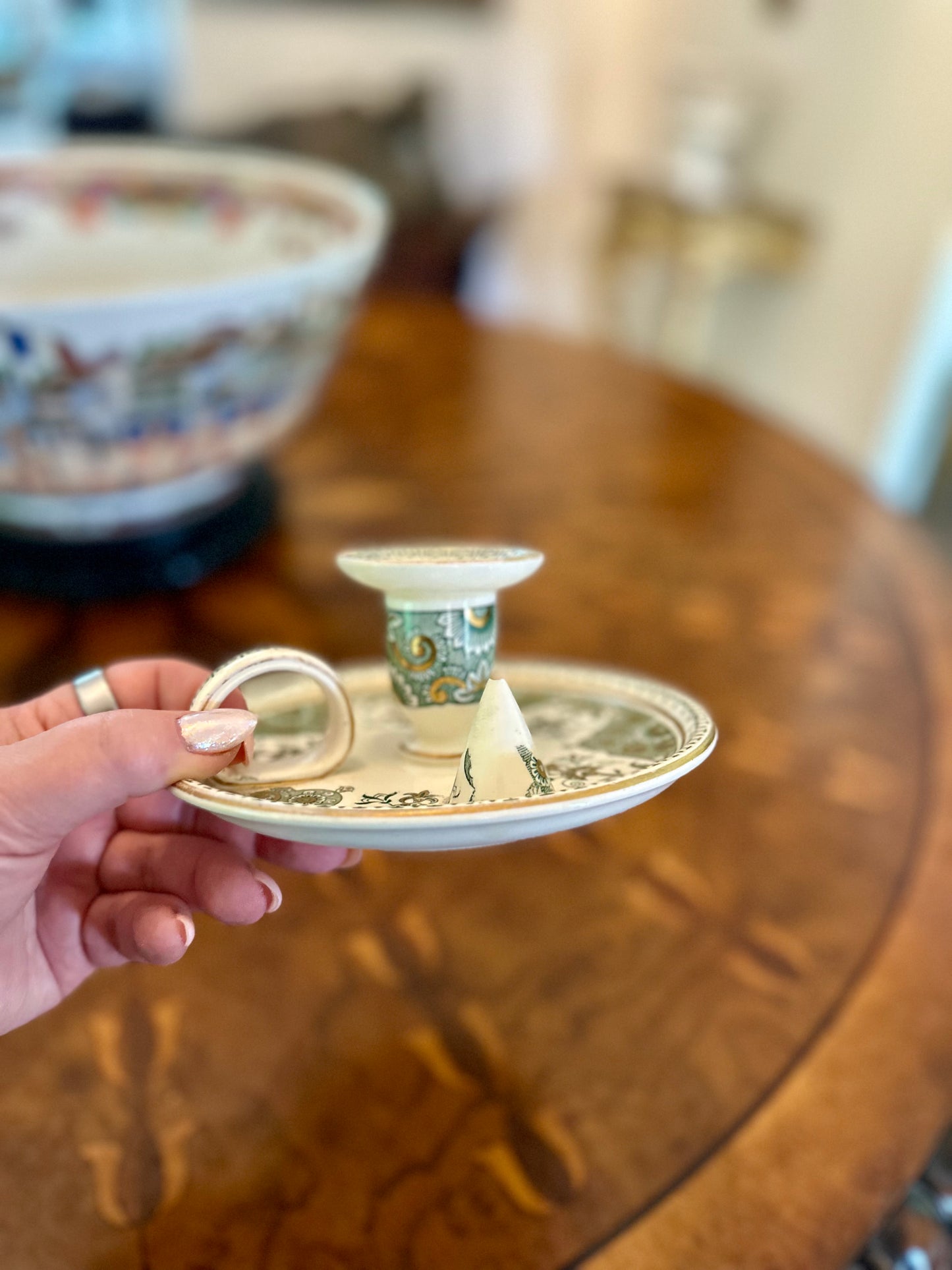 Antique Wedgwood Aesthetic Movement Chamberstick, c.1886