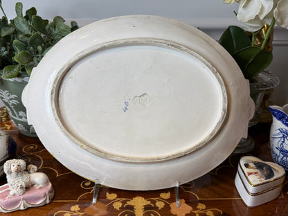 Antique Samuel Lear Aesthetic Period “Sunflower & Urn” Serving Platter, c.1883 | 14” x 10.5” | #DA4498