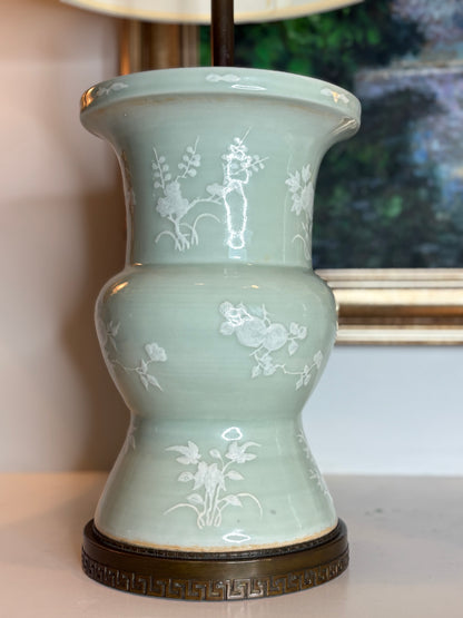 Pair of Exquisite Celadon Lamps