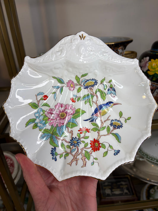 Lovely Aynsley bird and floral trinket dish!