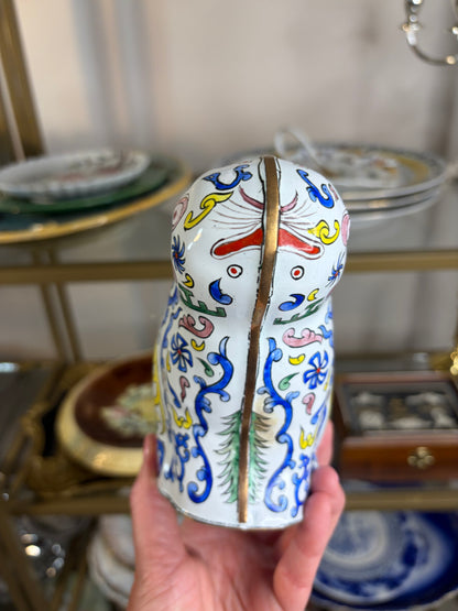 Chinoiserie enamel bunny!