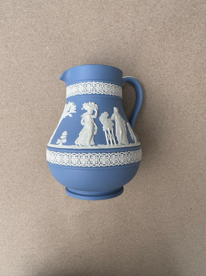 Light blue Wedgewood water pitcher 5”