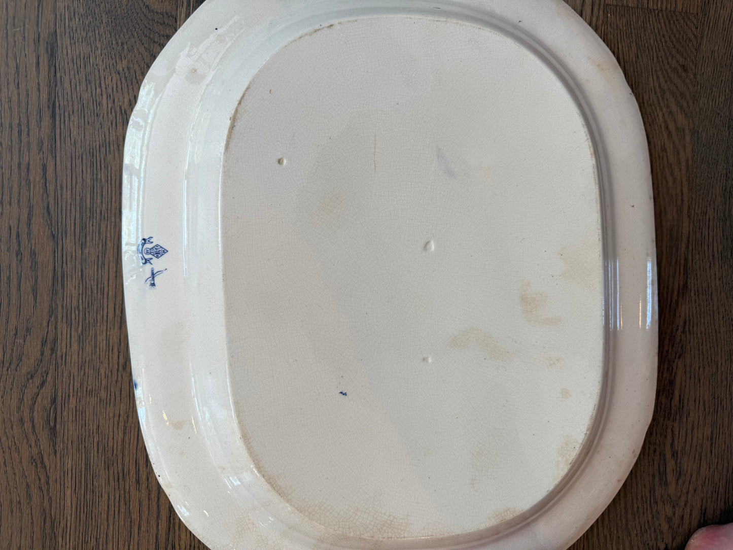 Live 5/26 for Dawn - Antique Ridgways Hawthorn Blue & White Platter (19”)