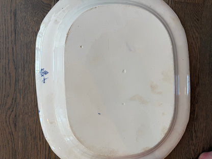 Live 5/26 for Dawn - Antique Ridgways Hawthorn Blue & White Platter (19”)