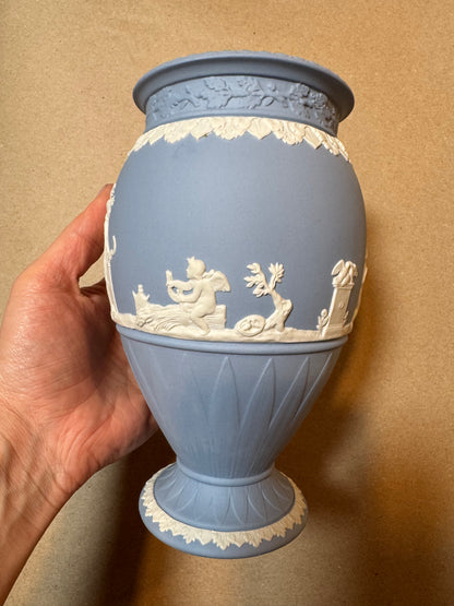 RESERVED - SHOPTHEPINKBOW - Live 06/15 blue lavender Wedgwood large vase