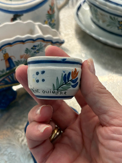 WCCR Charitable Item #192 | HB Quimper France Hand-Painted Rectangular Dish | French Faience | 5" x 6"