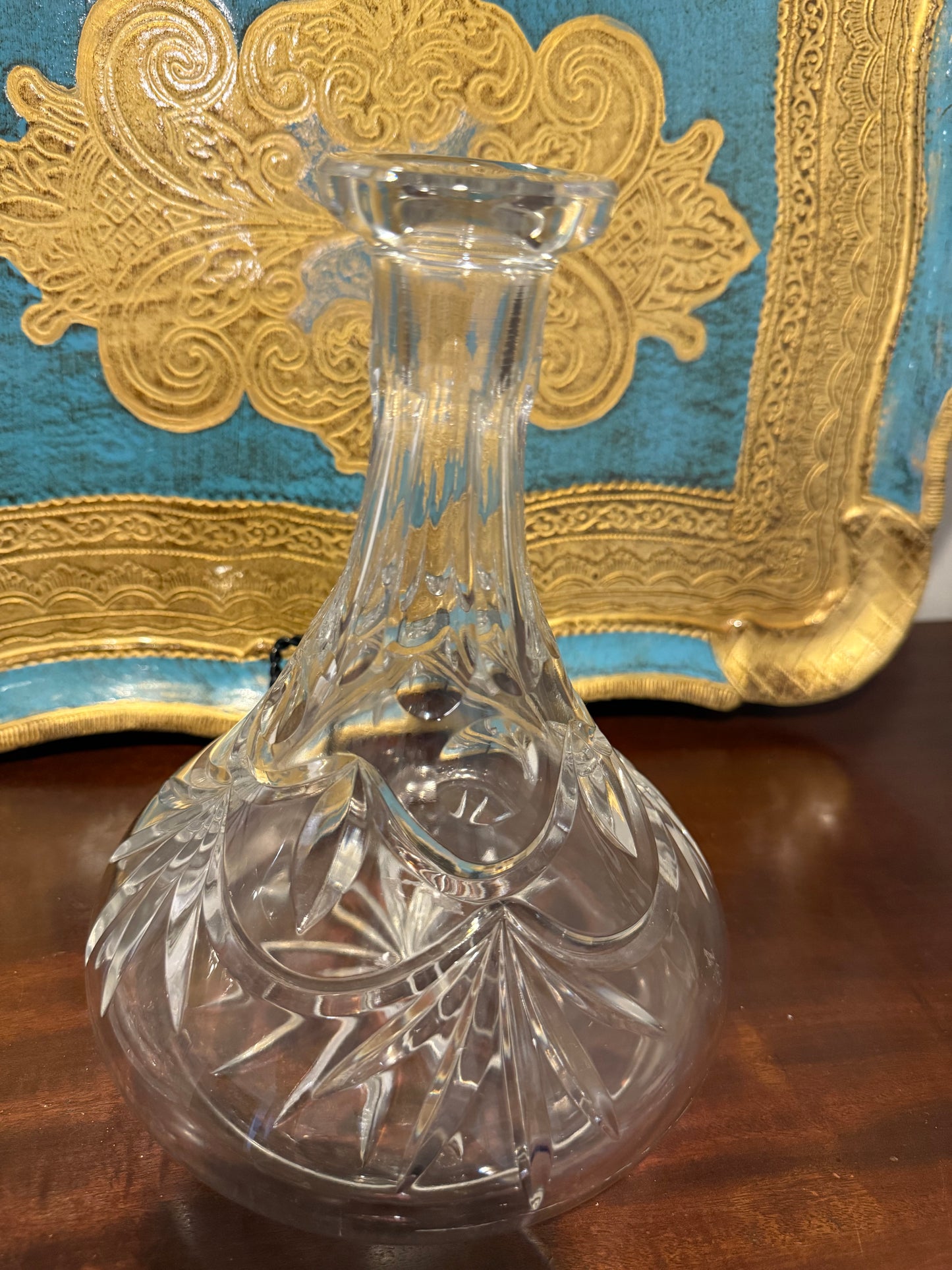 Live 12/2 Reserved - Vintage Signed Goebel Heavy Crystal Decanter