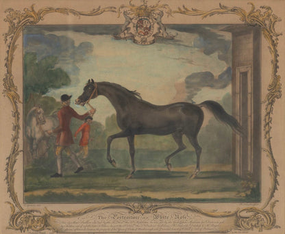 Thomas Spencer After | Richard Houston Engraved Hand-Colored Equestrian Portraits, Pair | c.1750s | Framed 19.5” H × 21.25” W