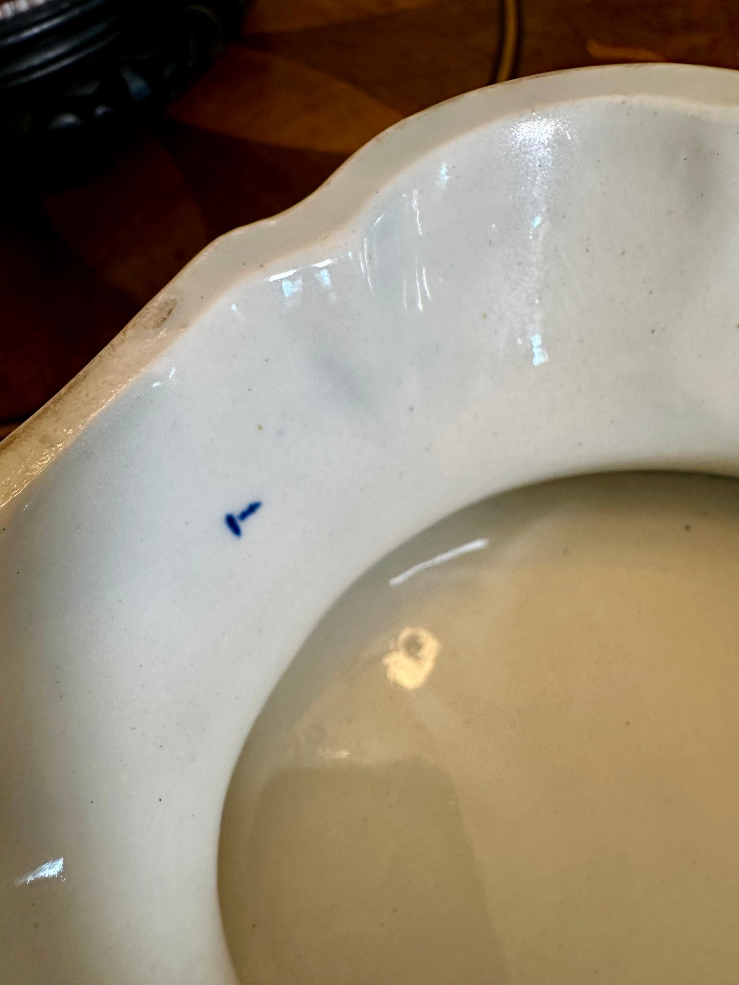 Early 19th Century Spode Pearlware Blue Willow Footed Comport/Bowl, 12”