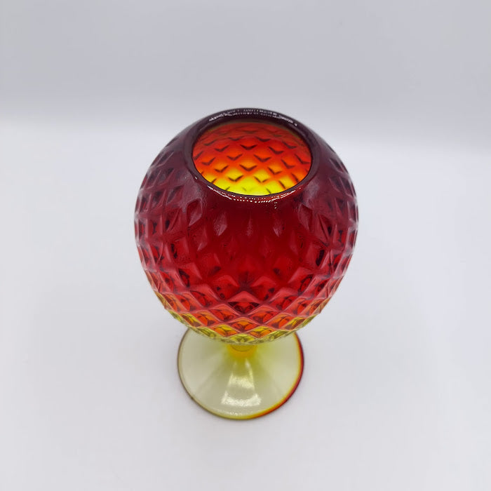 Viking Ivy Ball Vase, from Amberina