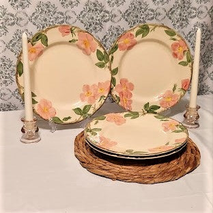 Vintage Set (6) Franciscan Ware “Desert Rose” Dinner Plates - Pristine!