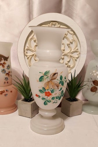 Large Hand Blown and Hand Painted Vase, by Bristol