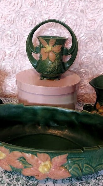 Rare, Roseville Pottery Clematis Collection, Excellent and Beautiful!!
