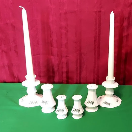 Christmas by Nikko, Salt and Pepper shakers with Candle holders