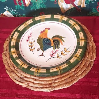 Rooster plate, by Bella Casa Ganz