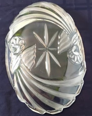 Gorham Angels of Peace Crystal Serving Platter