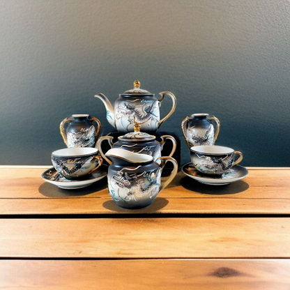 Vintage Japanese Moriage Dragonware, set of 9 pieces, Stunning!!