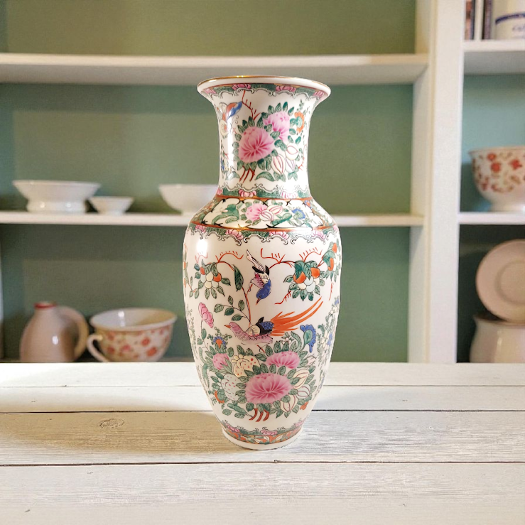 Andrea by Sadek, Large Famille Rose Vase