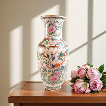 Andrea by Sadek, Large Famille Rose Vase
