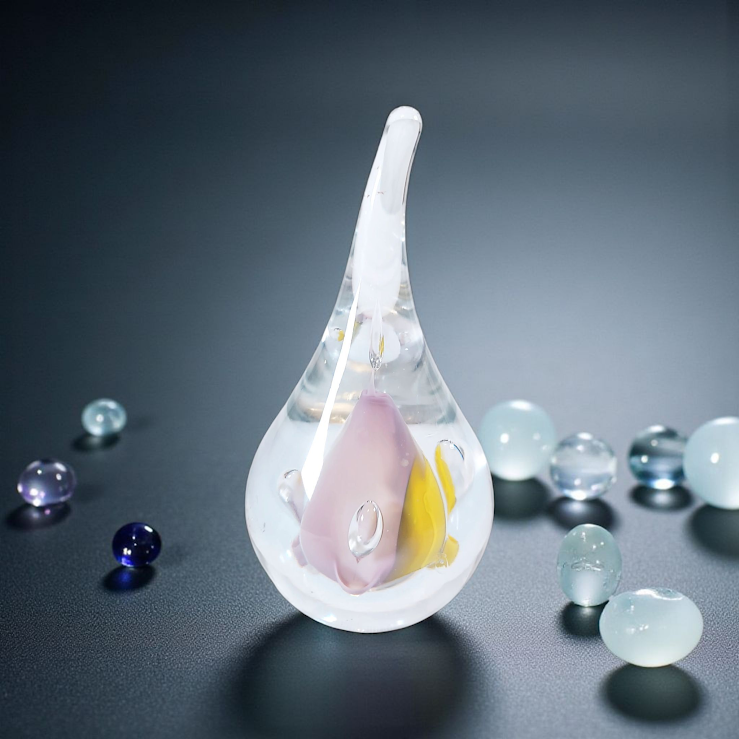 Vintage Teardrop Paper Weight signed Adam Jablonski