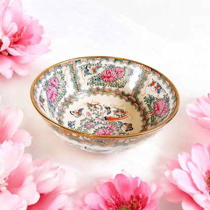 Andrea by Sadek, Large Famille Rose Porcelain Bowl
