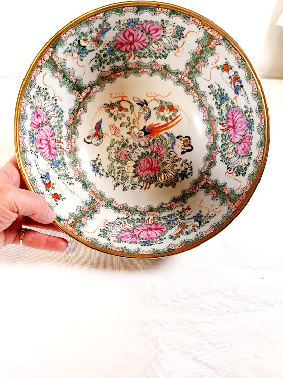 Andrea by Sadek, Large Famille Rose Porcelain Bowl