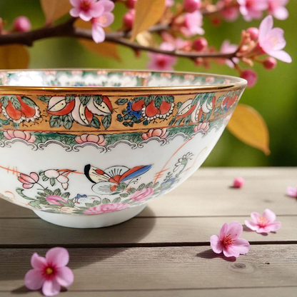 Andrea by Sadek, Large Famille Rose Porcelain Bowl