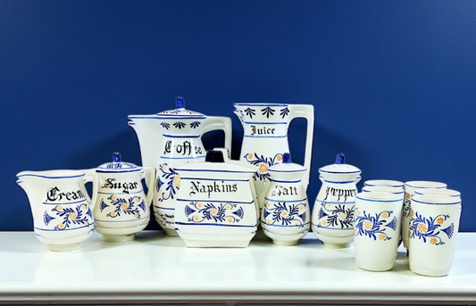 Royal Sealy 13pc. Set of Blue and White Dishes