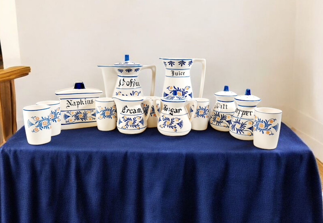 Royal Sealy 13pc. Set of Blue and White Dishes