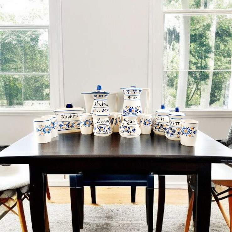 Royal Sealy 13pc. Set of Blue and White Dishes