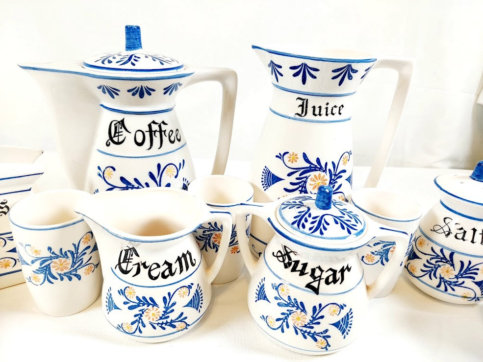 Royal Sealy 13pc. Set of Blue and White Dishes