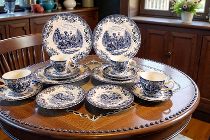 Blue and White 16 piece Porcelain set by Johnson Brothers