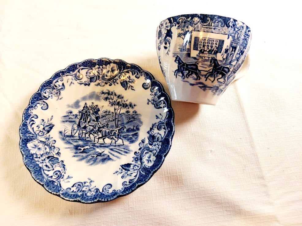Blue and White 16 piece Porcelain set by Johnson Brothers