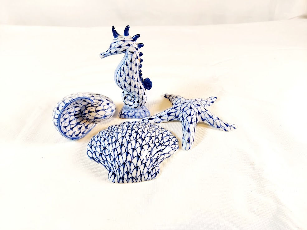Andrea by Sadek Set of 4 Sea Life Figurines, Nice!!