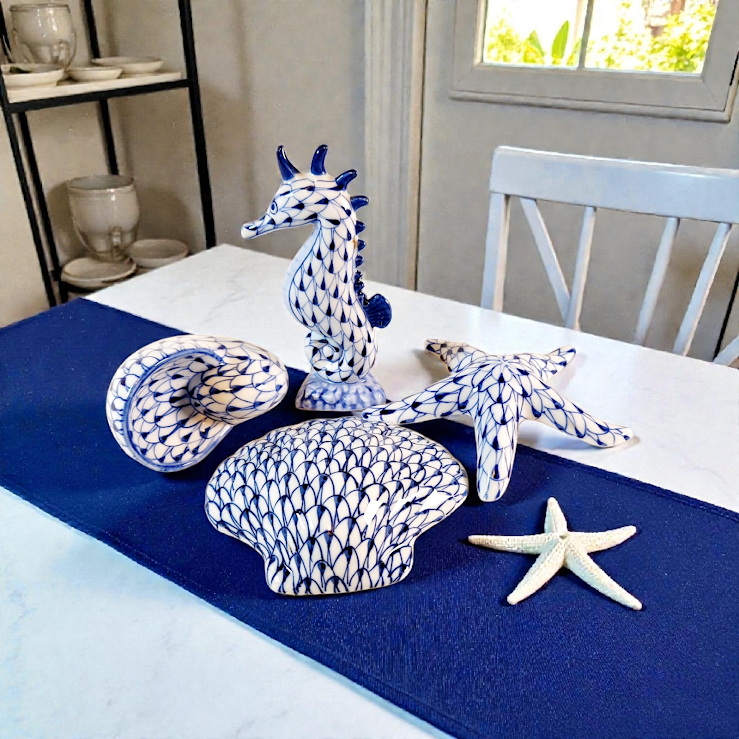 Andrea by Sadek Set of 4 Sea Life Figurines, Nice!!