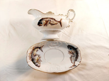 Vintage Fish Service Set, Stunning!!!  Service for 8 & total of 11 pieces