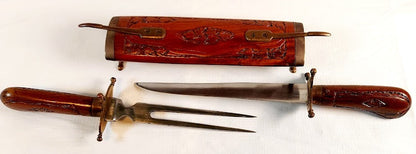 Vintage Hand Carved Cutlery Set. Beautiful Craftmanship!!