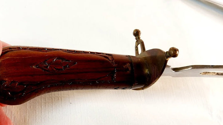 Vintage Hand Carved Cutlery Set. Beautiful Craftmanship!!