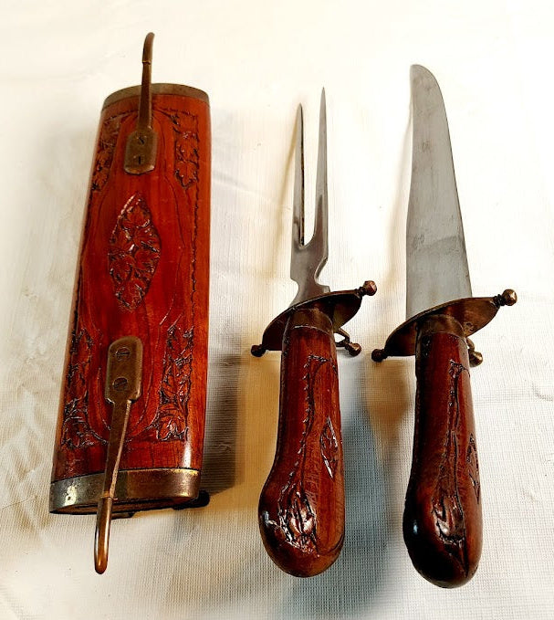Vintage Hand Carved Cutlery Set. Beautiful Craftmanship!!
