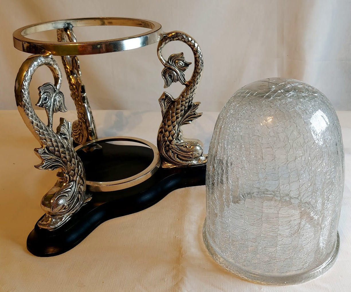 Chinoiserie Style Koi Fish Vase or Large Candle Holder