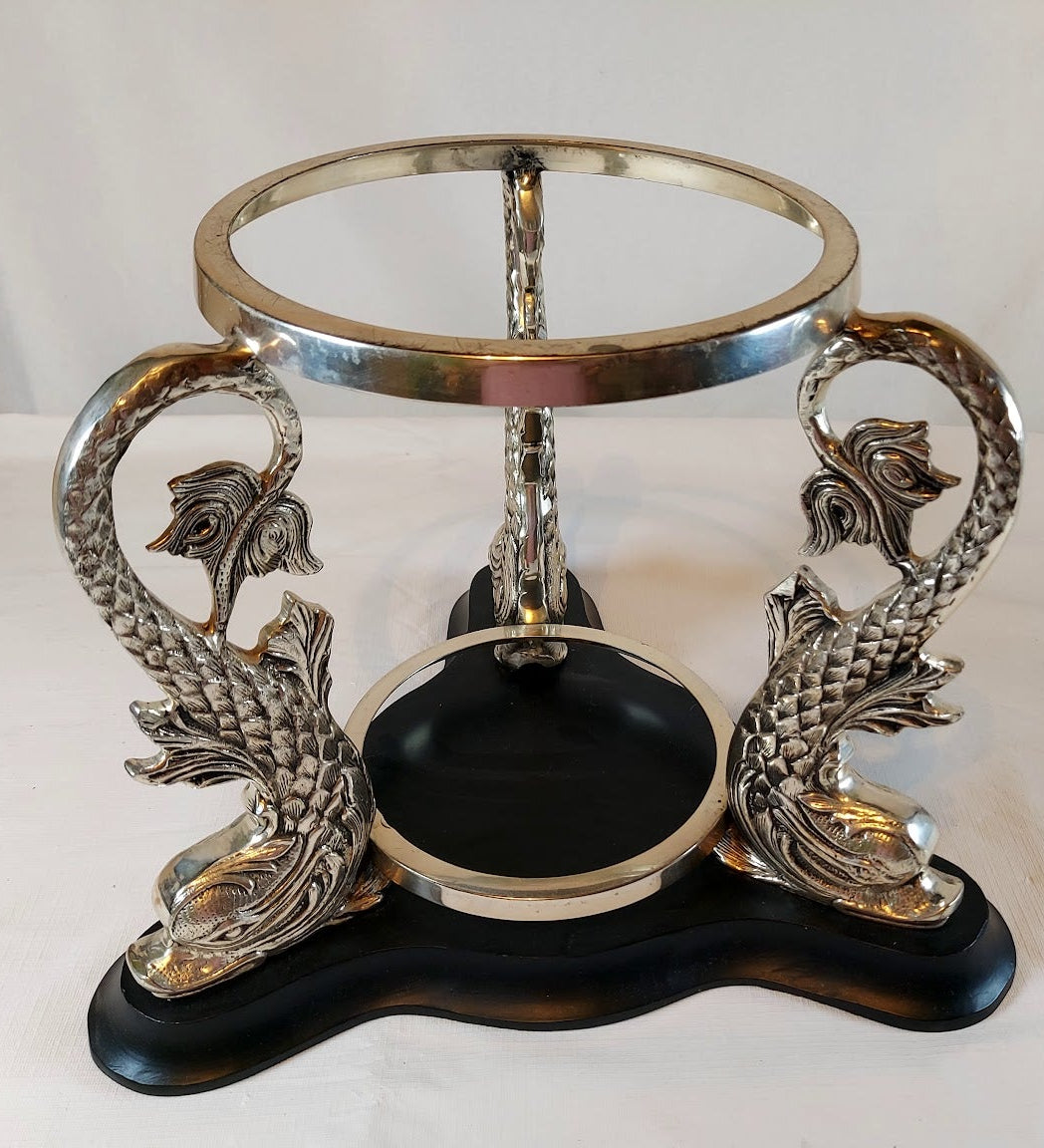 Chinoiserie Style Koi Fish Vase or Large Candle Holder