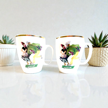 Vintage Polish Mugs by Zofia Stryjenska, set of 10, Excellent!!