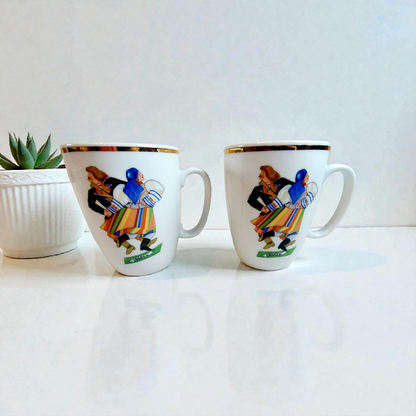 Vintage Polish Mugs by Zofia Stryjenska, set of 10, Excellent!!