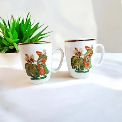 Vintage Polish Mugs by Zofia Stryjenska, set of 10, Excellent!!