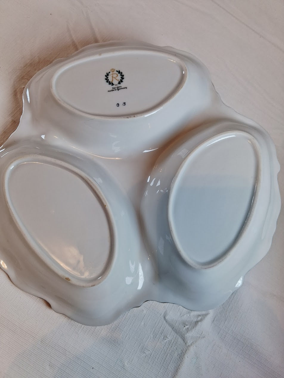 Vintage Reichenbach Porcelain 3 Section Dish, Just Stunning!!